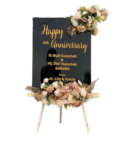 Papan Bunga Akrilik tawang